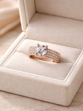 Rose Gold Tone 1.5
Carat Solitaire Ring
New!